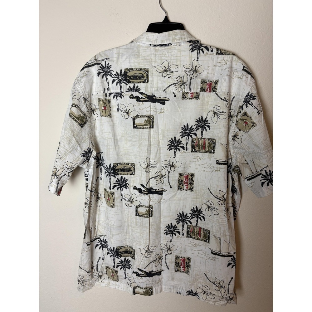 Roundtree & Yorke Outfitters Shirt Mens XL Hawaiian Floral Print Aloha Casual - Picture 6 of 9